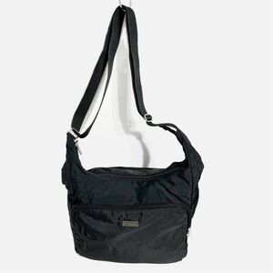 Baggallini Black Zip Closure Pocket Hobo Crossbody Adjustable Strap Travel Bag